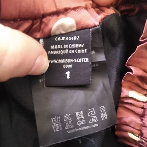 Scotch & Soda Silk Polka Dot Ruffle Mini Skirt Lined Red XS - Picture 3 of 7